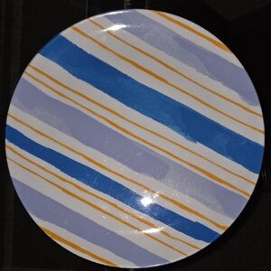 Striped Blue and Orange Plates
